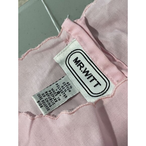 Vintage 80s Mr Witt Short Sleeve Embroidered Top Size 8 Pink Deadstock NEW - Picture 3 of 6